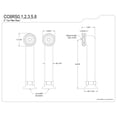 thumbnail image 2 of Kingston Brass CC6RS0 Vintage 6-Inch Deck Mount Tub Faucet Riser, Matte Black, 2 of 4