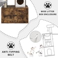 thumbnail image 4 of Modern Cat Tree Tower with Hidden Litter Box Enclosure, Multi-Level Wooden Cat Furniture – Sisal Scratching Posts, Soft Perch, Condo – Stylish Catnip Toy for Indoor Cats, 4 of 5