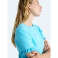thumbnail image 4 of Free Assembly Women’s Ruffle Trim Sweater with Short Sleeves, Lightweight, Sizes XS-XXL, 4 of 4