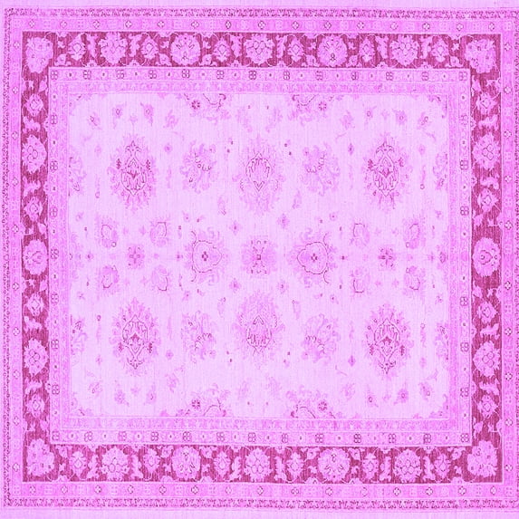 Ahgly Company Indoor Square Persian Purple Traditional Area Rugs, 7' Square