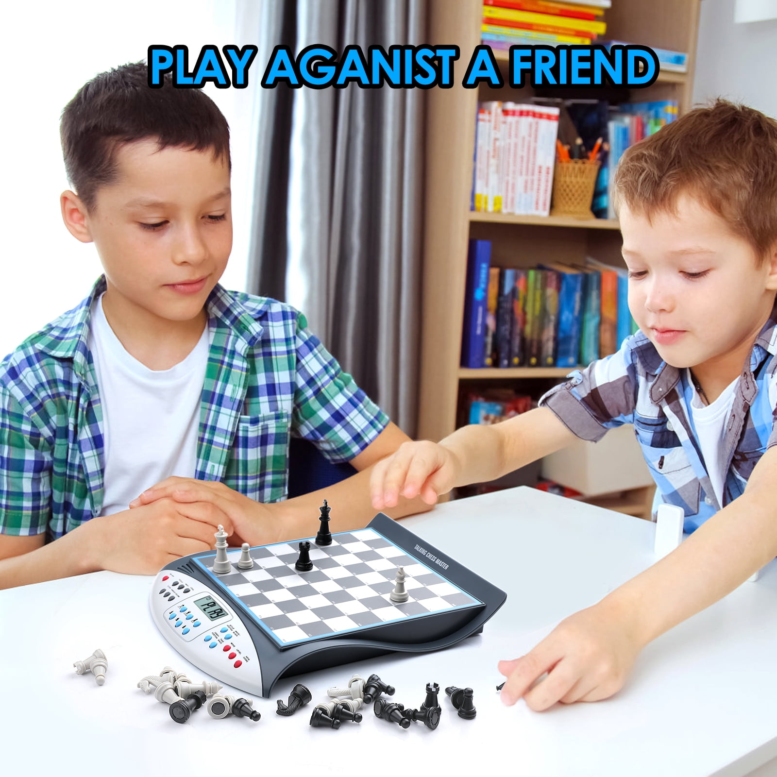 LEVEROAM LC180 Electronic Chess Set with Voice Teaching System, Magnetic Computer Chess Game, Great Partner for Beginners & Improving Players, Electronic Chess Board Grows Your Chess Skills