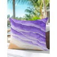 thumbnail image 4 of Outdoor Pillows Waterproof, Purple Beach Coastal Throw Pillows with Inserts Included, Summer Nautical Seaside Ocean Ombre Indoor Outdoor Decorative Lumbar Pillow for Bed/Couch/Patio 18"x18", 1Pcs, 4 of 8