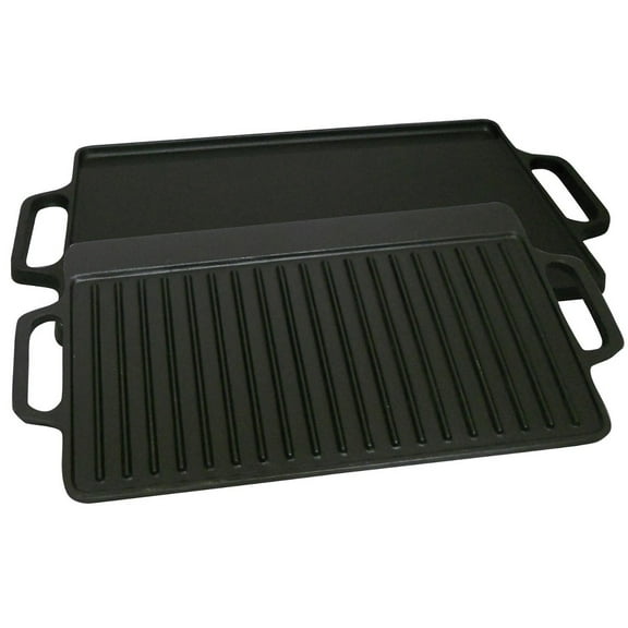 King Kooker #CI21GS - Pre-Seasoned 15.75" Cast Iron 2-Sided Griddle