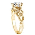 thumbnail image 2 of AFFY 1 Carat Round Shape Natural Diamond Branch Engagement Ring 14k Solid Yellow Gold Ring Size-7, 2 of 2