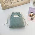 thumbnail image 2 of Anckoeil Corduroy Elastic Hair Tie Organizer Fragment Mouth Red Envelope Portable Cosmetic Storage Bag, 2 of 3