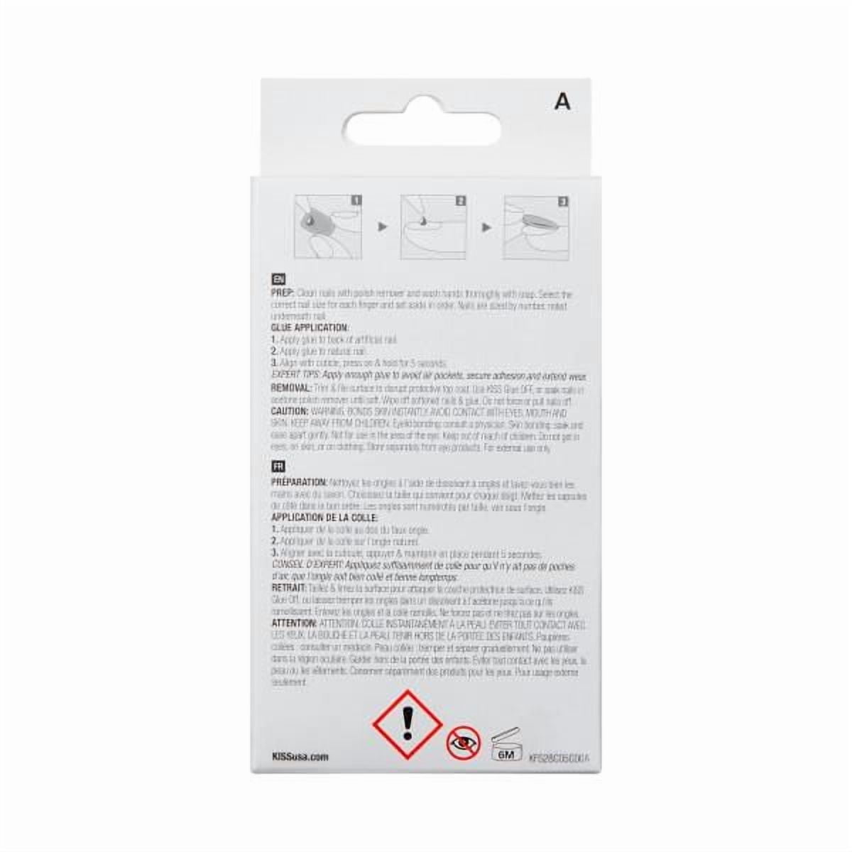 KISS Gel Fantasy - Faux ongles - Jour 1 - Amande - Court - 28 pièces KISS Gel Fantasy