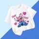 thumbnail image 4 of Camiseta de algodón con estampado de dibujos animados para niños y niñas de 1 a 9 años, ropa de verano para niños, camisetas de manga corta con cuello redondo de Disney, 4 of 5
