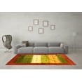 thumbnail image 3 of Ahgly Company Machine Washable Indoor Rectangle Abstract Yellow Contemporary Area Rugs, 7' x 10', 3 of 4