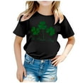 thumbnail image 1 of Hfolob Hauts pour Filles Imprimés Col Rond T-Shirt à Manches Courtes pour Garçons Filles Enfants T-Shirts, 1 of 4