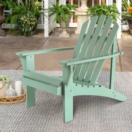 Adirondack Lounge Poplar Wood Adirondack Chair, Classic Outdoor Adirondack Chair, Lounger Chair Accent Furniture, All Weather Patio Chair for Yard Patio Garden Poolside, Holds Up to 250 lbs, 31