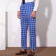 thumbnail image 5 of Puntoco Pantalones de traje casuales con botones y bolsillos y estampado de cuadros rectos para hombre, 5 of 6