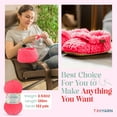 thumbnail image 3 of Chenille Velvet Yarn - 100g (132 Yards), Fluffy & Plush, Perfect for Amigurumi & Baby Blankets, Size 6, 3 of 7