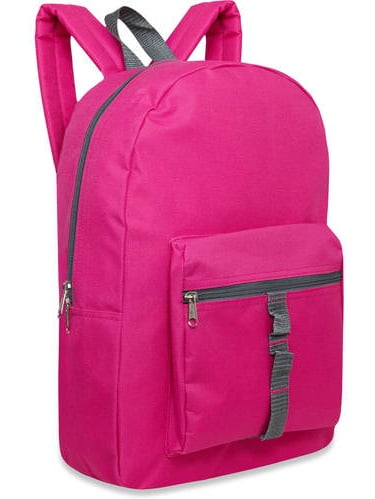 17 Inch Full Size Dome Backpack With Front Zippered Pocket - Walmart.com