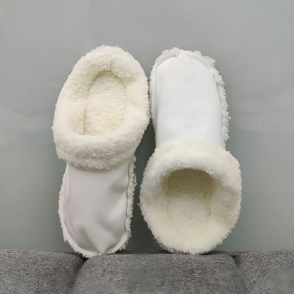 TELOLY 1Pair Winter Warm Croc Fur Lining Shoes Insoles Plush Insole for Women Men Shoe Covers Removable Plush Liner Accessories White EU38-39