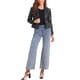 thumbnail image 2 of CHAQUETA DE CUERO PARA MUJER INSPIRE CHIC Blazer de Manga Larga con Cuello con Muesca Vintage Moto Biker Abrigo Vegano de Pleather M Negro, 2 of 6