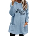 thumbnail image 1 of Bowake Sweat à Capuche Confortable pour Femmes Manches Longues Sweat à Capuche en Polaire d'Hiver avec Poches, 1 of 5
