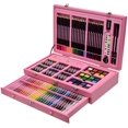 thumbnail image 4 of Bibana 145 Piece Deluxe Art Set, Wooden Art Box & Drawing Kit with Crayons, Oil Pastels, Colored Pencils, Watercolor Cakes, Sketch Pencils, Paint Brush, Sharpener, Eraser, Color Chart, 4 of 6