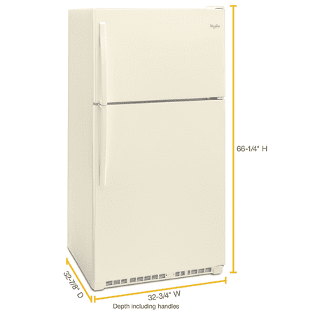 Whirlpool - 20.5 Cu. Ft. Top-Freezer Refrigerator - Biscuit