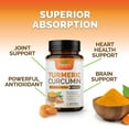 thumbnail image 3 of Turmeric Curcumin Supplement 1500mg - BioPerine Black Pepper Extract Advanced Absorption Curcuminoids for Nature's Joint Support - Antioxidant Herbal Supplement for Women & Men, Non-GMO - 60 Softgels, 3 of 9