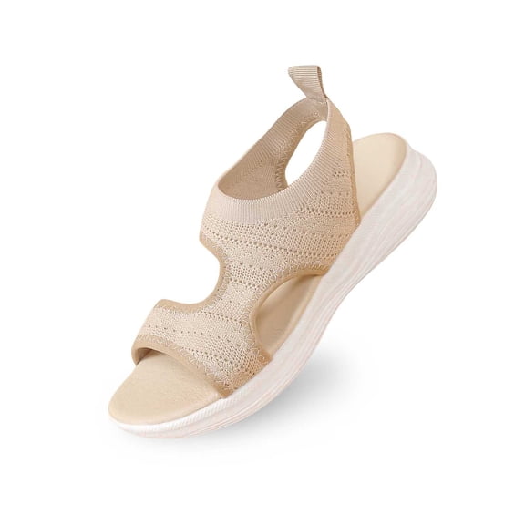 Wovix Women Trendy Sandals Walking Shoes Arch Support Orthotic Comfort Slip-On Open-Toe Outerwear Casual Daily Wear