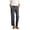 70#Dark Gray, variant on Linen Dressy Pants Women Straight Leg Casual Work Pants with Pockets Lightweight Cooling Linen Trousers Black L