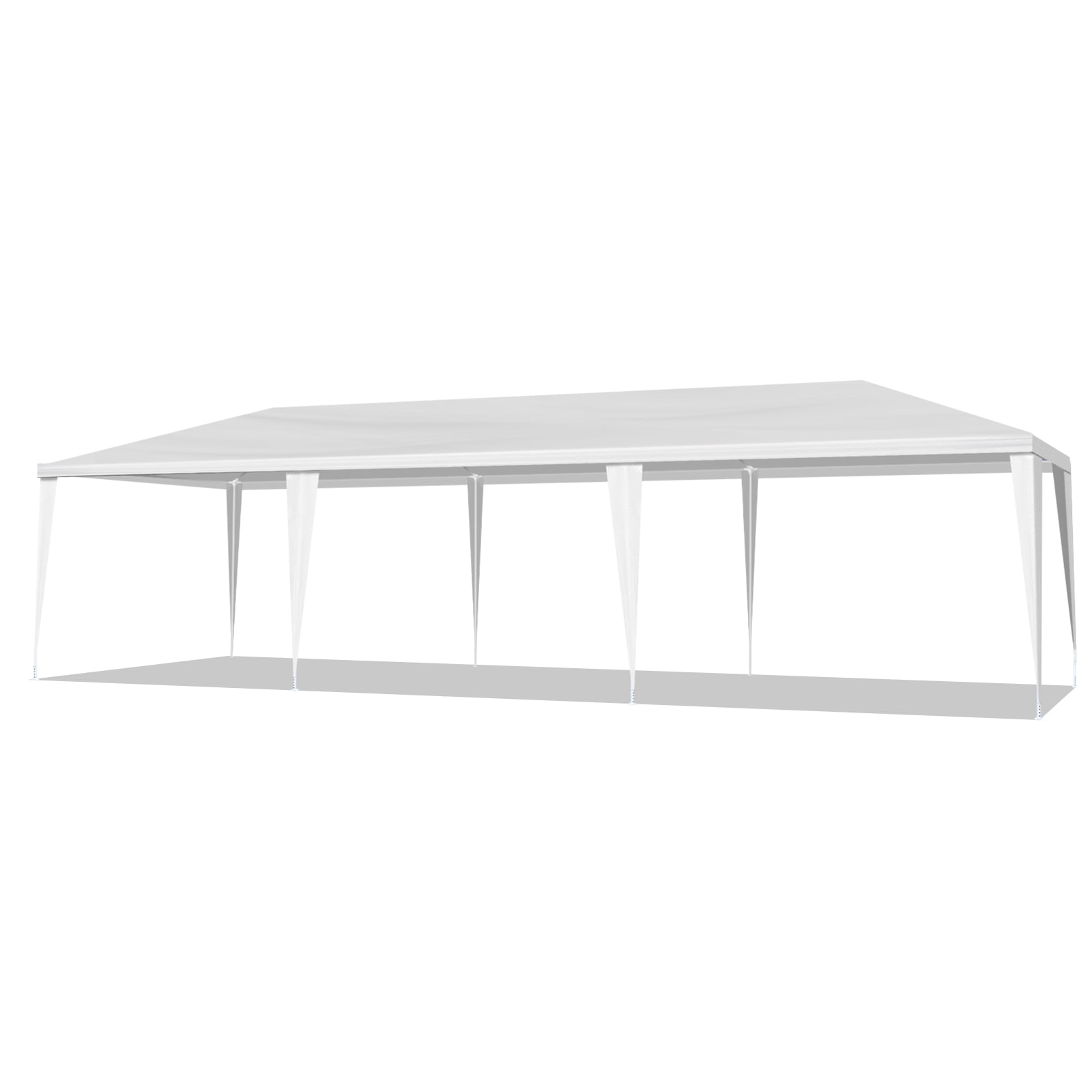10'x30' Outdoor Party Tent with 8 Removable Sidewalls, Waterproof Canopy Patio Wedding Gazebo, White