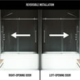 thumbnail image 4 of VIGO Luca 56 to 60 in. W x 58 in. H Sliding Frameless Tub Door in Stainless Steel with 3/8 in. (10mm) Clear Glass, 4 of 13