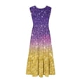 thumbnail image 3 of Diufon Gradient Printed Maxi Dresses for Women Crewneck Sleeveless Dress Summer Casual Dress with Pockets, 3 of 4
