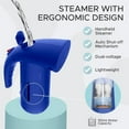 thumbnail image 2 of Steam & Go Travel Clothes Steamer, Quick-Heating Handheld Steamer for Garments, Blue, 2 of 7