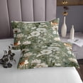thumbnail image 3 of Boho Floral Twin Quilt Set Deer Moose Coverlet Set Teens Adults,Hippie Flower Bedding Set Tropical Leaves Bedspread Set,Modern Farmhouse Bed Quilt, 3 of 5