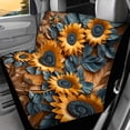 thumbnail image 3 of Tutolipy Sunflower Printed 4 Pcs Car Seat Covers Full Set, Soft Comfy Front and Rear Bench Back Seat Cover Full Set, Easy to Install Car Accessories Universal Fit for Auto Van Truck Sedan, 3 of 3