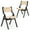 Black,Natural, variant on Accent Chairs Wood Folding Chairs, Foldable Chairs Wooden Indoor Stackable Dining Chairs for Kitchen & Dining Room Chair Woven Seat & Webbing Back, Dining Chair Set of 2,Fabric Accent Chairs