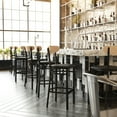 thumbnail image 6 of Flash Furniture Wright 31.875"H Square Full Back Restaurant Dining Barstool, Natural/Black (Set of 2), 6 of 13