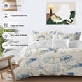thumbnail image 4 of Nautical Coastal Bedding 3 Piece Duvet Cover Set California King, Vintage Beach Octopus Turtle Jellyfish Soft Microfiber Comforter Cover with Zipper Closure & Pillowcases, FadeResistant Quilt Cover, 4 of 9