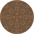 thumbnail image 1 of Ahgly Company Indoor Round Patterned Light Brown Area Rugs, 7' Round, 1 of 6