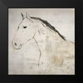 thumbnail image 2 of Lily K 12x12 Black Modern Framed Museum Art Print Titled - Horse I, 2 of 5