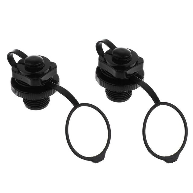2 Piezas Válvula de Aire Sunnimix Tornillo de Plástico para Canoa Kayak Balsa Inflable Negro