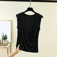 thumbnail image 2 of Jerdar Women's Cowl Neck Draped Cap Sleeve Solid Tank Top Lightweight Summer Casual Tops XXXL, 2 of 8