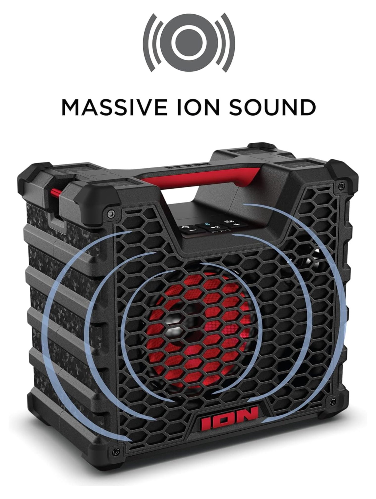 Audio Tailgater Tough - Rugged Portable All-Weather Wireless Bluetooth Speaker, IPX5 Water-Resistant, Outdoor Weather-Resistant Speaker, 65W