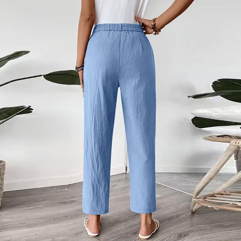 dress slacks tall women Best Pants for | Women's Tall Pants Hidden Back Zipper Double Button Pants - Black