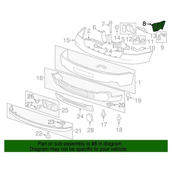 GM 22777966 Bracket Asm-Frt Bpr Fascia Si