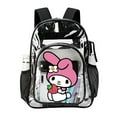 thumbnail image 4 of Kuromi And My Melody Clear Backpack Heavy Duty See Through Bookbag Transparent Bag for Colleges School Work Sport Travel, 4 of 7
