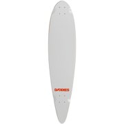 Daddies Logo Pintail Longboard Deck - White