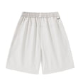 thumbnail image 3 of Mens Cargo Shorts Elastic Waistband Drawstring Shorts Pants Summer Outdoor Work Casual Lightweight Big & Tall Camo Cargo Shorts Multi Pocket Quick Dry Pants,White XL, 3 of 3