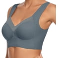 thumbnail image 2 of Sujetador sin aros para mujer, bustier para dormir, top de encaje, bralette sin aros, camiseta clásica, copas de sujetador, bralette cómodo, suave y sin costuras, 2 of 3