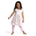 thumbnail image 2 of M+A by Monica + Andy Organic Cotton Short Sleeve Let's Dance Dress + Legging Set, Sizes 12-18M-5T, 2 of 7