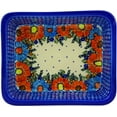 thumbnail image 2 of Polish Pottery 13¾-inch Rectangular Baker (Bold Poppies Theme) Signature UNIKAT Hand Painted in Boleslawiec, Poland + Certificate of Authenticity, 2 of 6