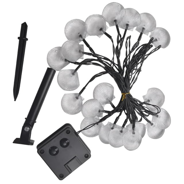 Guirnalda de luces solares Dinheiro de 30 LED y 21 pies para jardín, patio, porche, boda y fiesta
