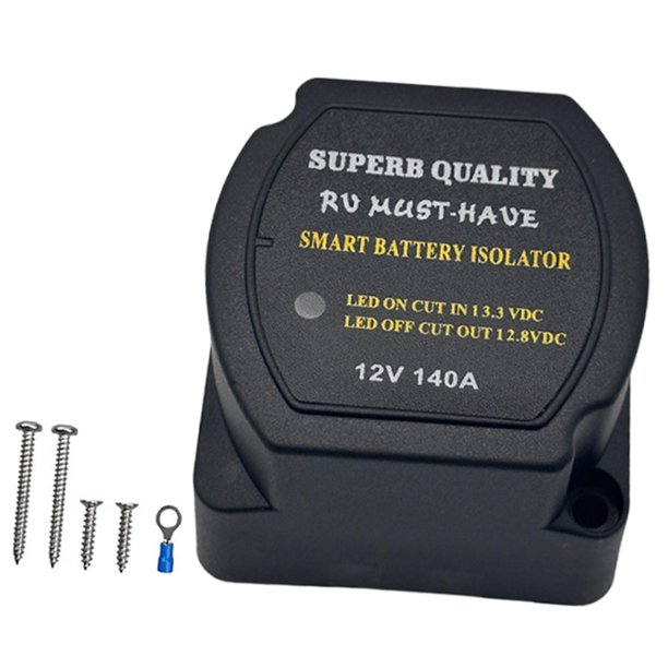 Aislador inteligente de batería doble, 12 V, 140 a, protector de batería, relé de carga automático de rendimiento para vehículos recreativos