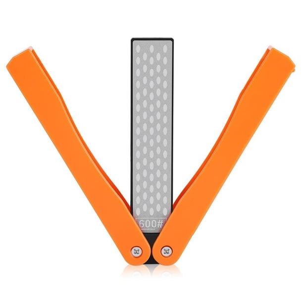 Afilador de cuchillos de diamante de doble cara portátil, afilador de bolsillo de grano 400/600, herramientas para exteriores MFZFUKR 2034035-2